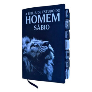 Bíblia de estudo do Homem Sábio Leão Holografico com Abas ja coladas