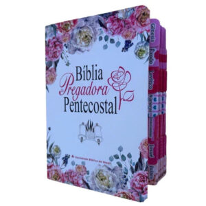 Bíblia de Estudo Pregadora Pentecostal ARC média com Abas adesivas coladas