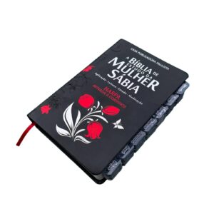 Bíblia de Estudo da Mulher Sábia Tulipa Preta Full Color Capa Luxo Com abas