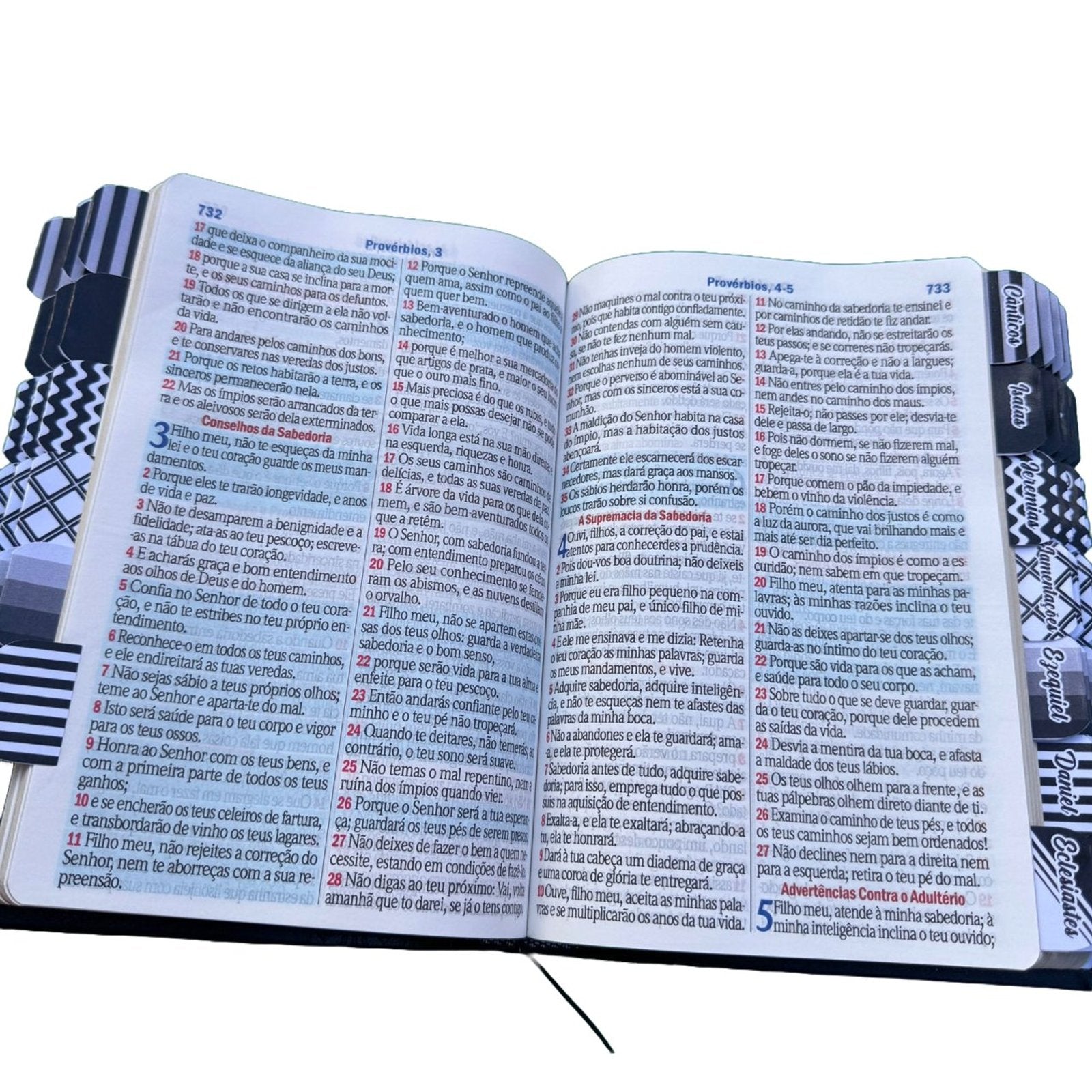 Bíblia Sagrada Preta – Capa Luxo | Letra Hiper Gigante | Full Color com Abas Adesivas ARC | CPP - Imagem 3